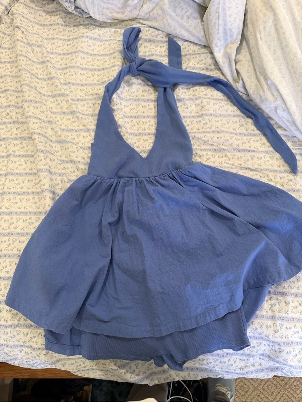 Free-est by Free People Blue Halter Skort Romper Size Small
